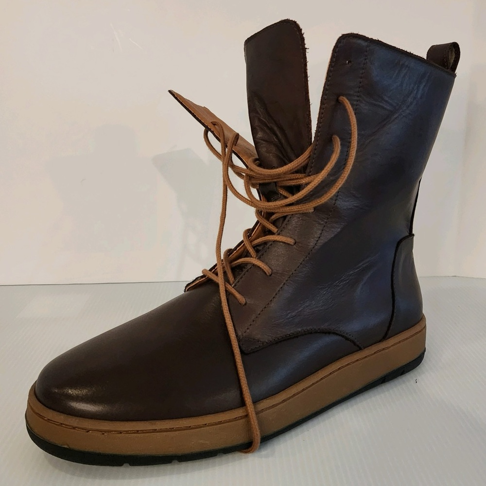 1980 NWOT Genuine Leather Upper&Lining, Lace&Zip Closure Portugal made Booties - Picture 6 of 15